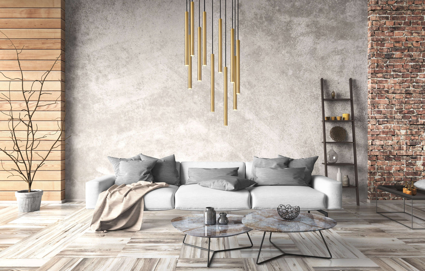 Forest LED 11 Light Chandelier Modern Gold