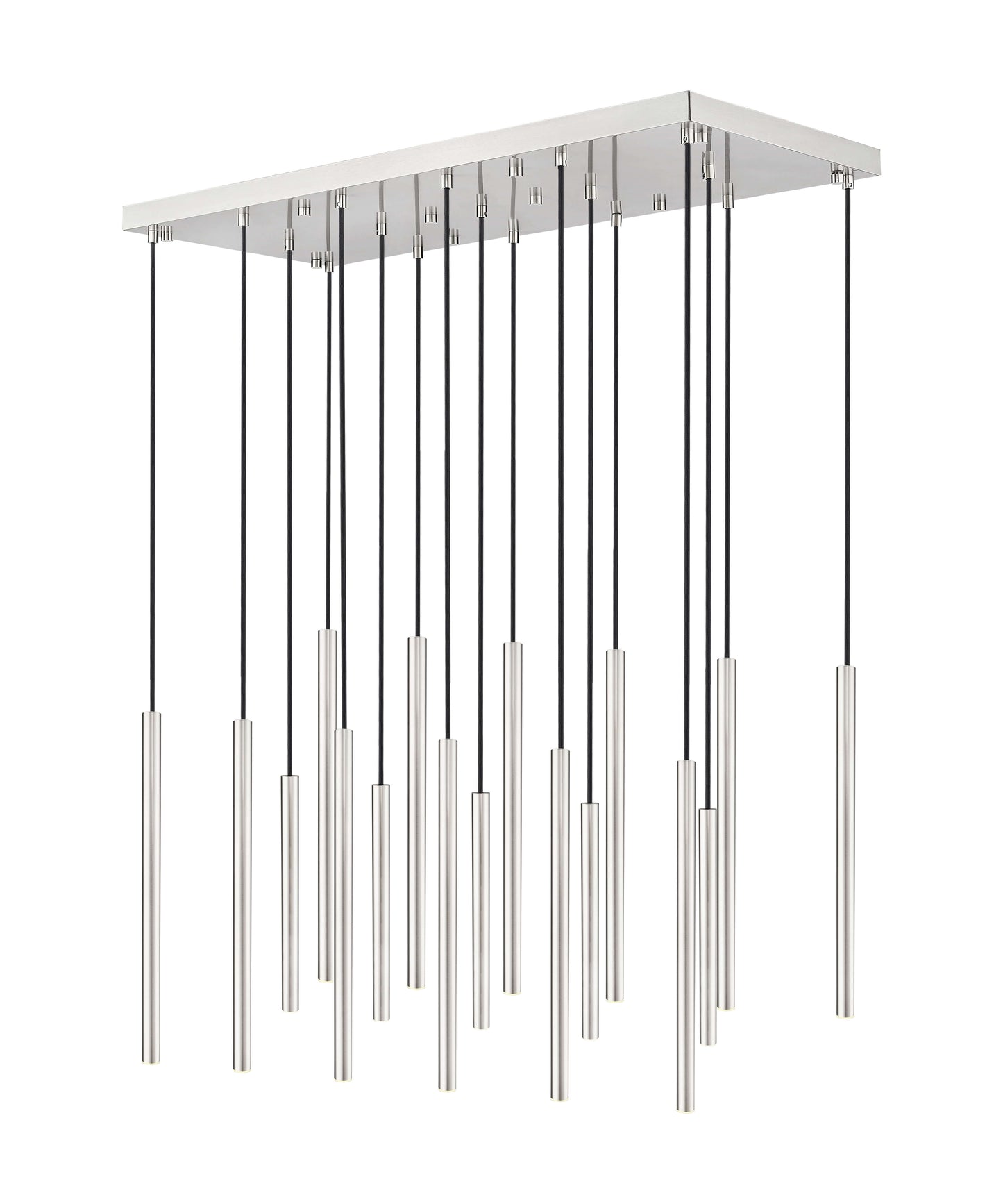 Forest LED 17 Light Linear Chandelier Brushed Nickel