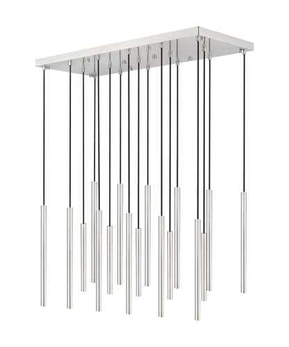 Forest LED 17 Light Linear Chandelier Brushed Nickel