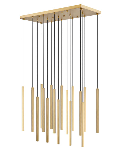Forest LED 17 Light Linear Chandelier Modern Gold
