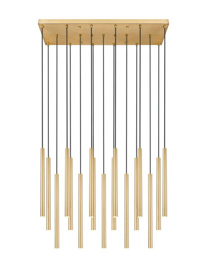 Forest LED 17 Light Linear Chandelier Modern Gold
