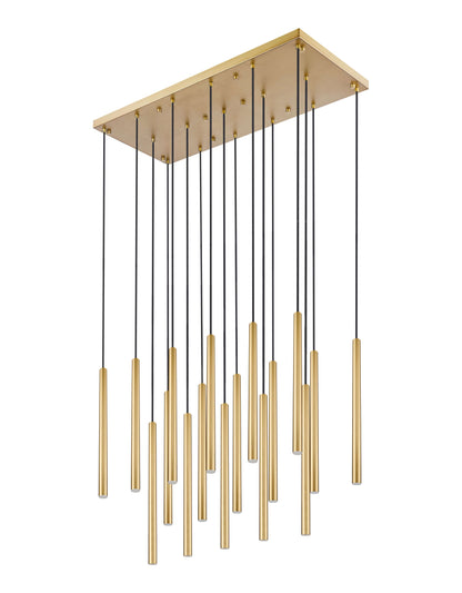 Forest LED 17 Light Linear Chandelier Modern Gold