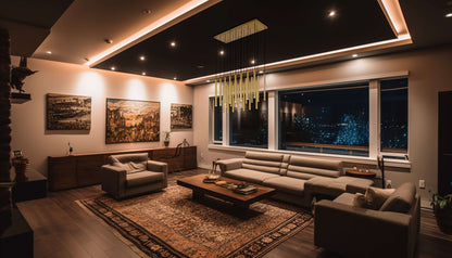 Forest LED 23 Light Linear Chandelier Modern Gold
