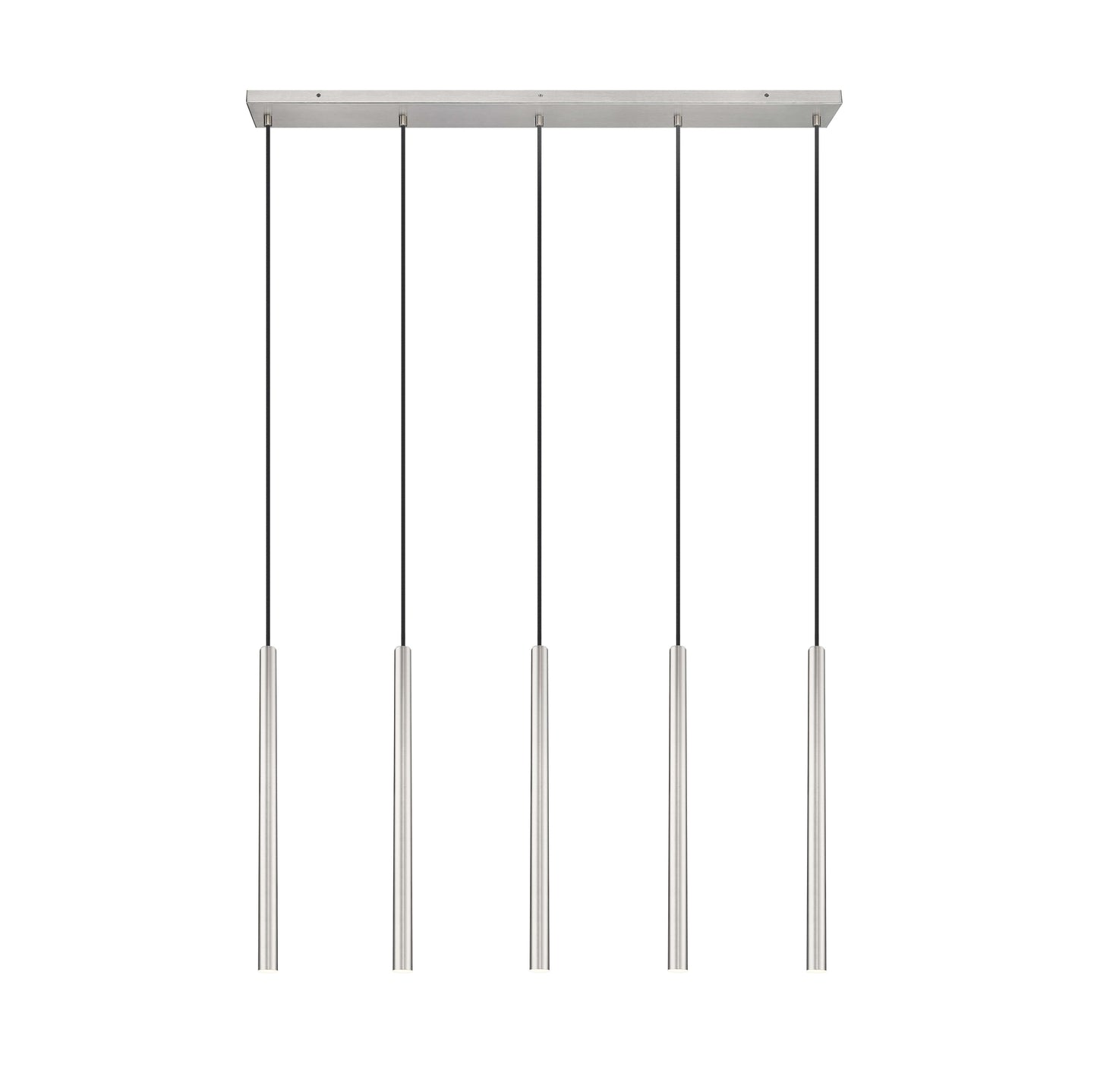Forest LED 5 Light Linear Chandelier Brushed Nickel