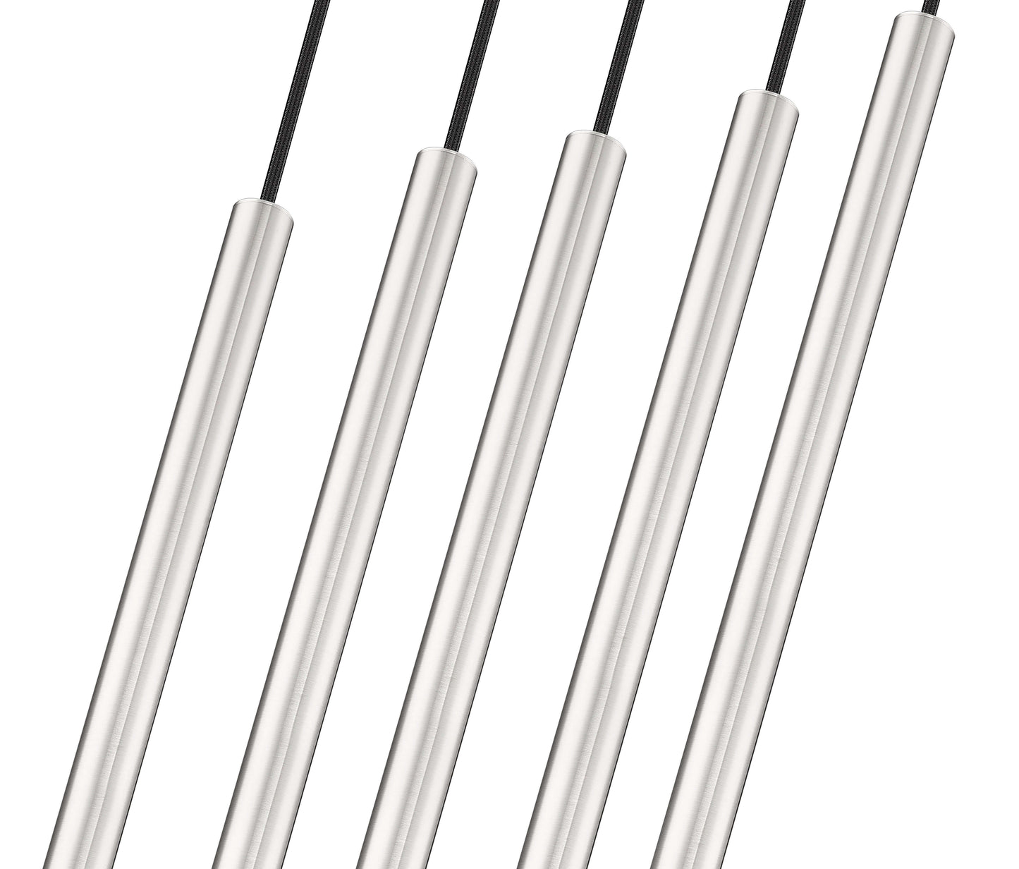 Forest LED 5 Light Linear Chandelier Brushed Nickel