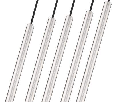 Forest LED 5 Light Linear Chandelier Brushed Nickel