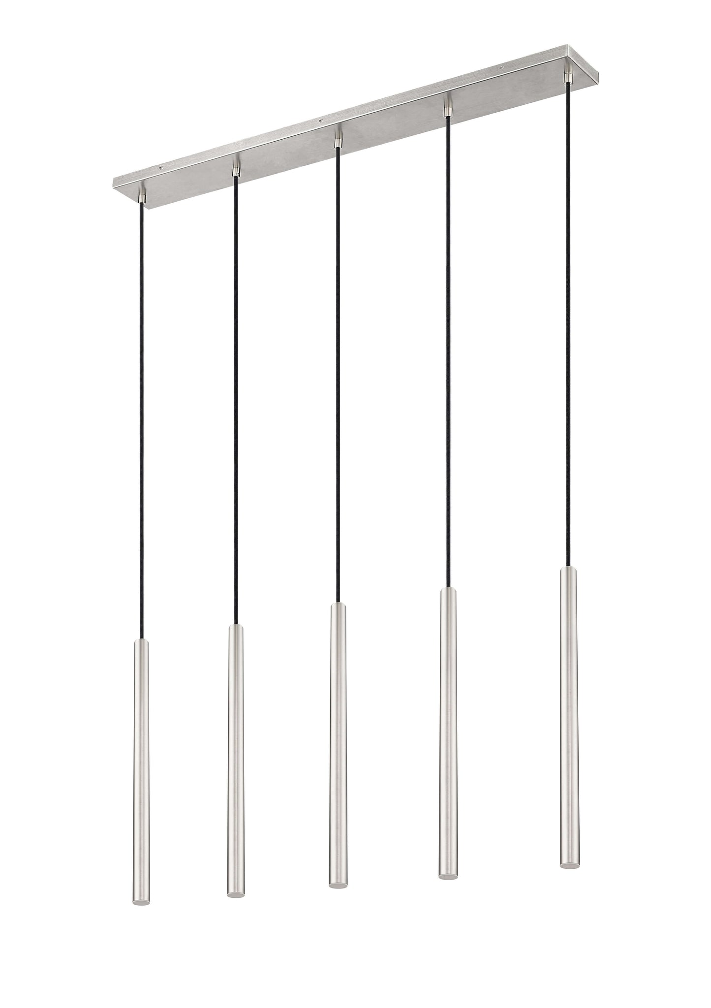 Forest LED 5 Light Linear Chandelier Brushed Nickel