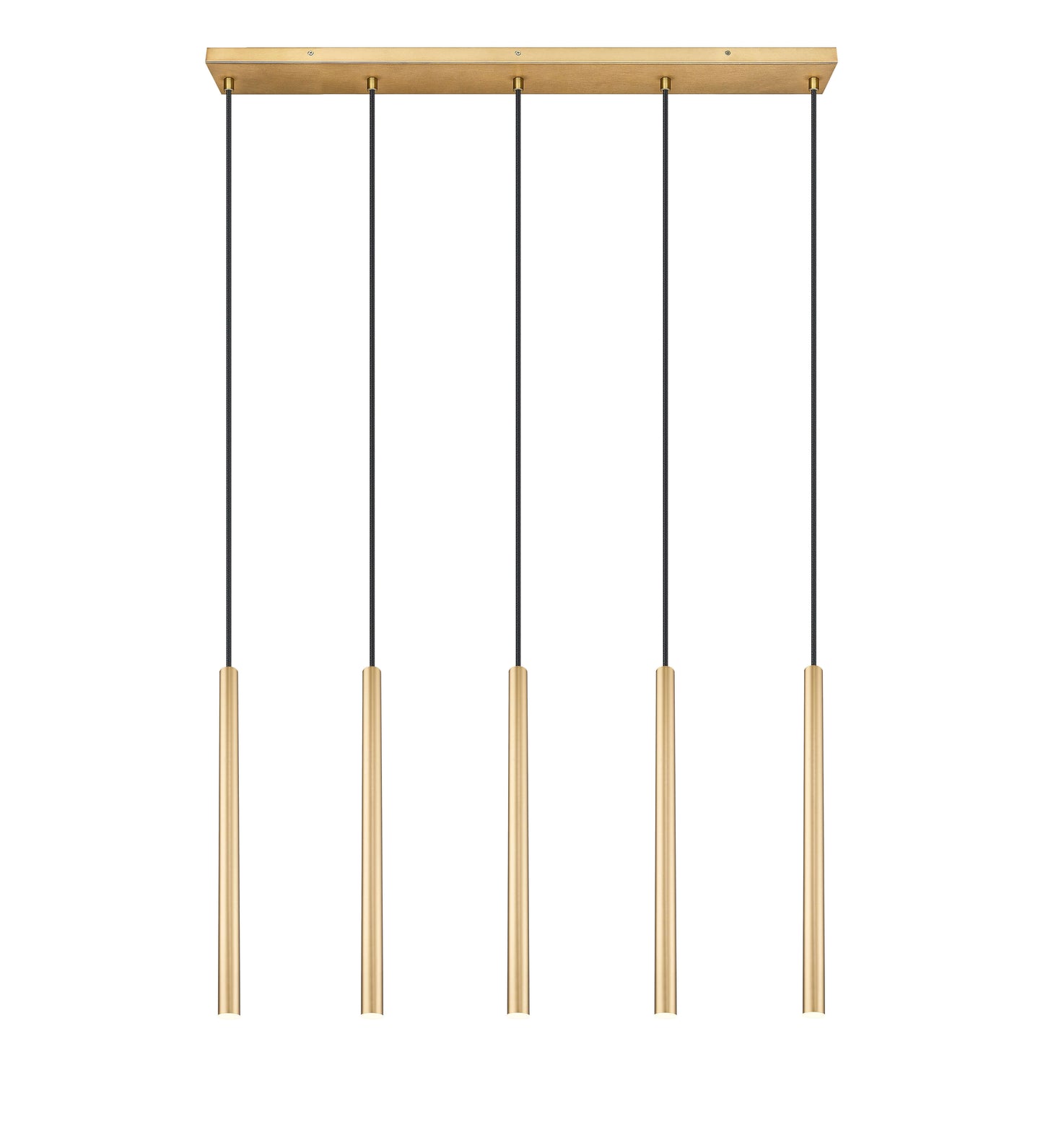 Forest LED 5 Light Linear Chandelier Modern Gold