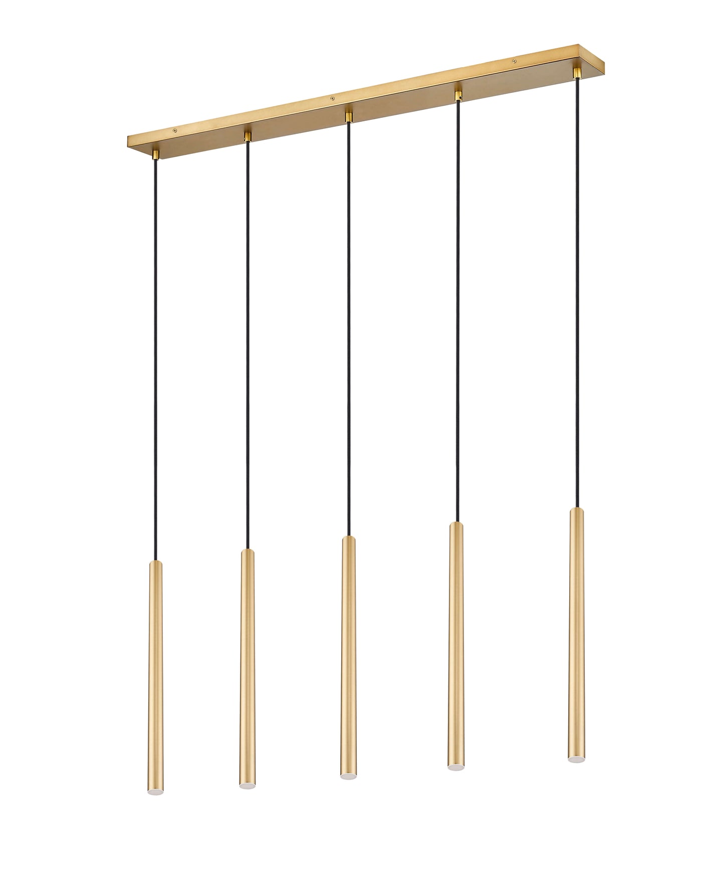 Forest LED 5 Light Linear Chandelier Modern Gold