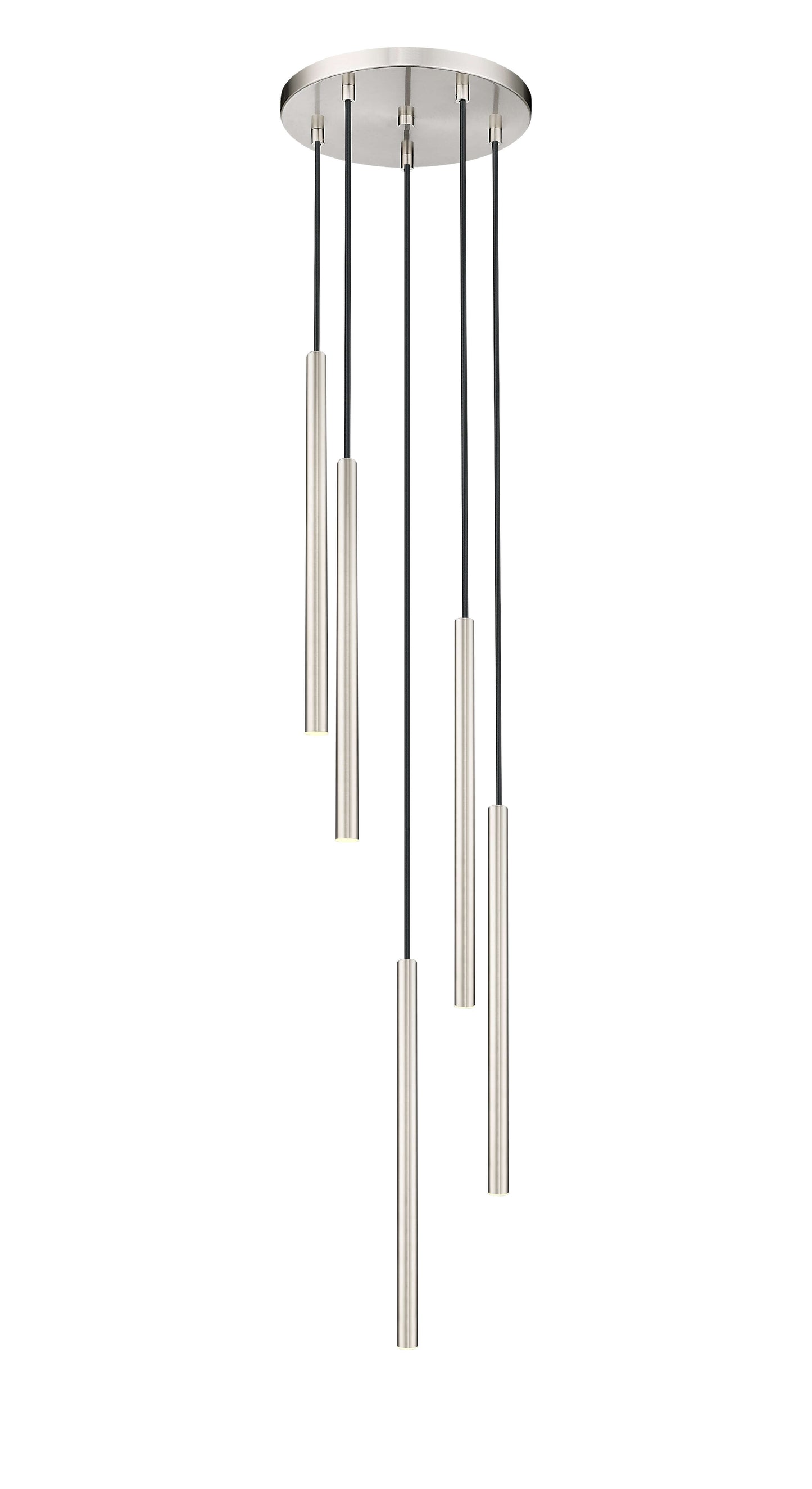 Forest LED 5 Light Chandelier Brushed Nickel