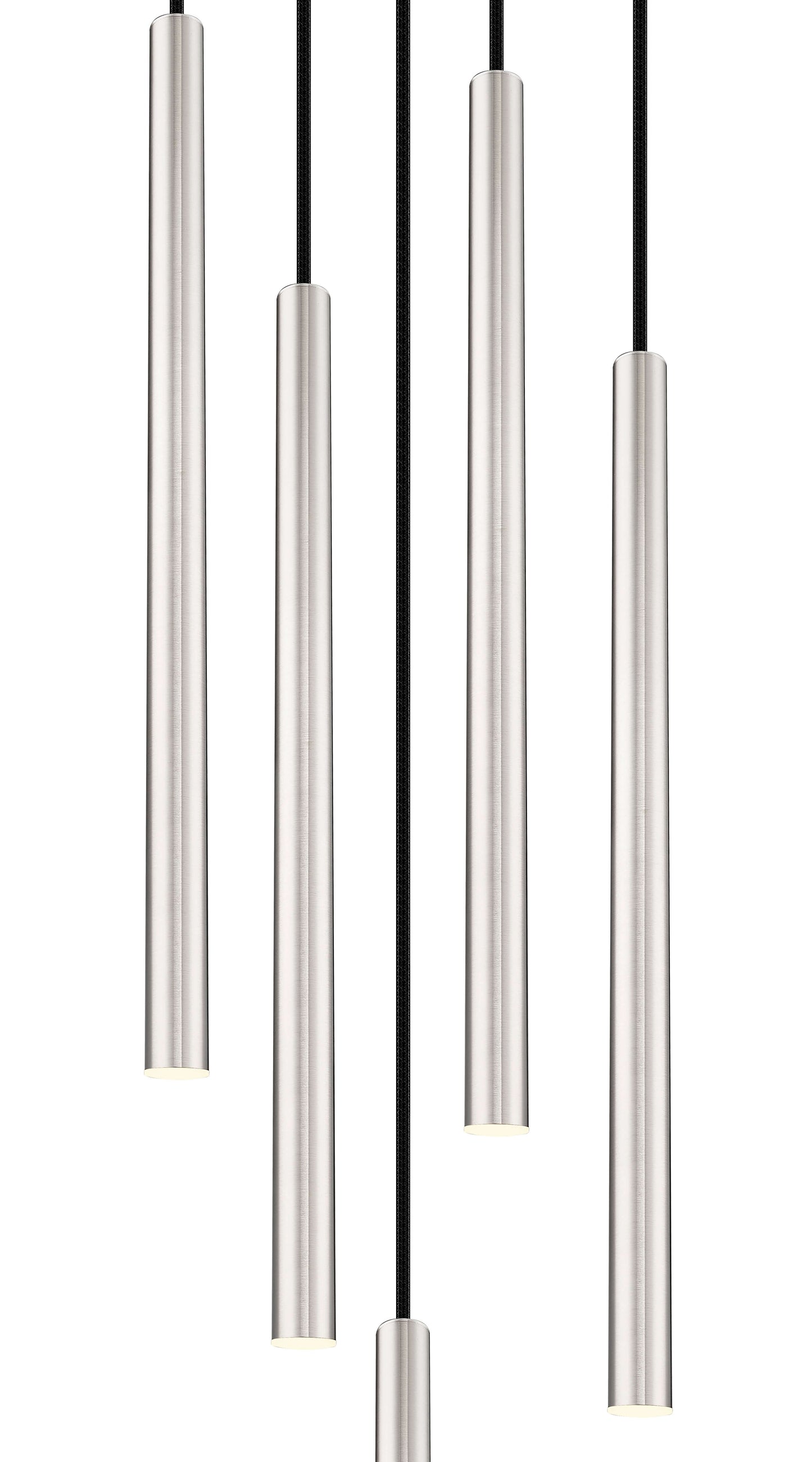 Forest LED 5 Light Chandelier Brushed Nickel