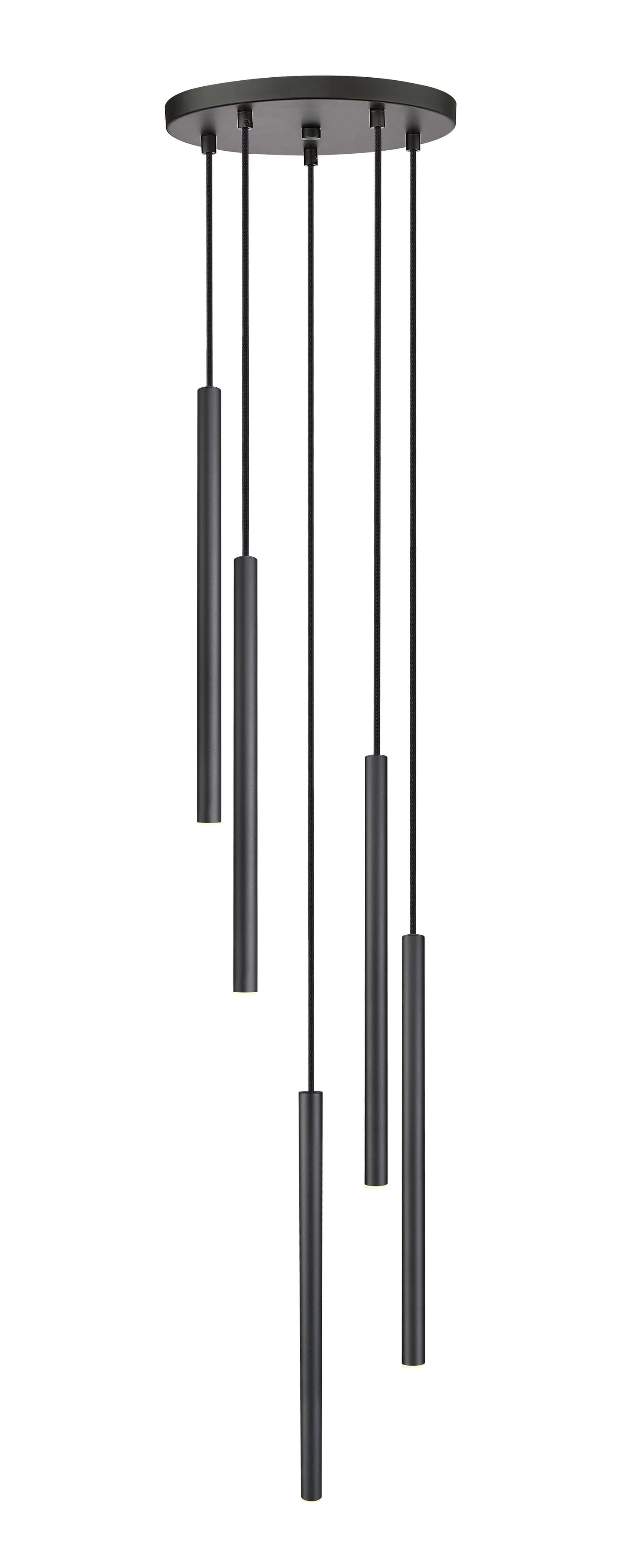 Forest LED 5 Light Chandelier Matte Black