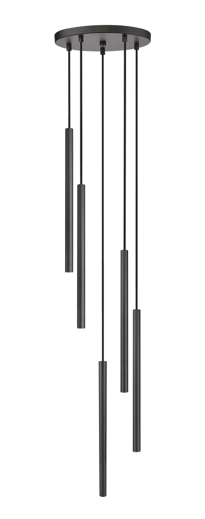 Forest LED 5 Light Chandelier Matte Black