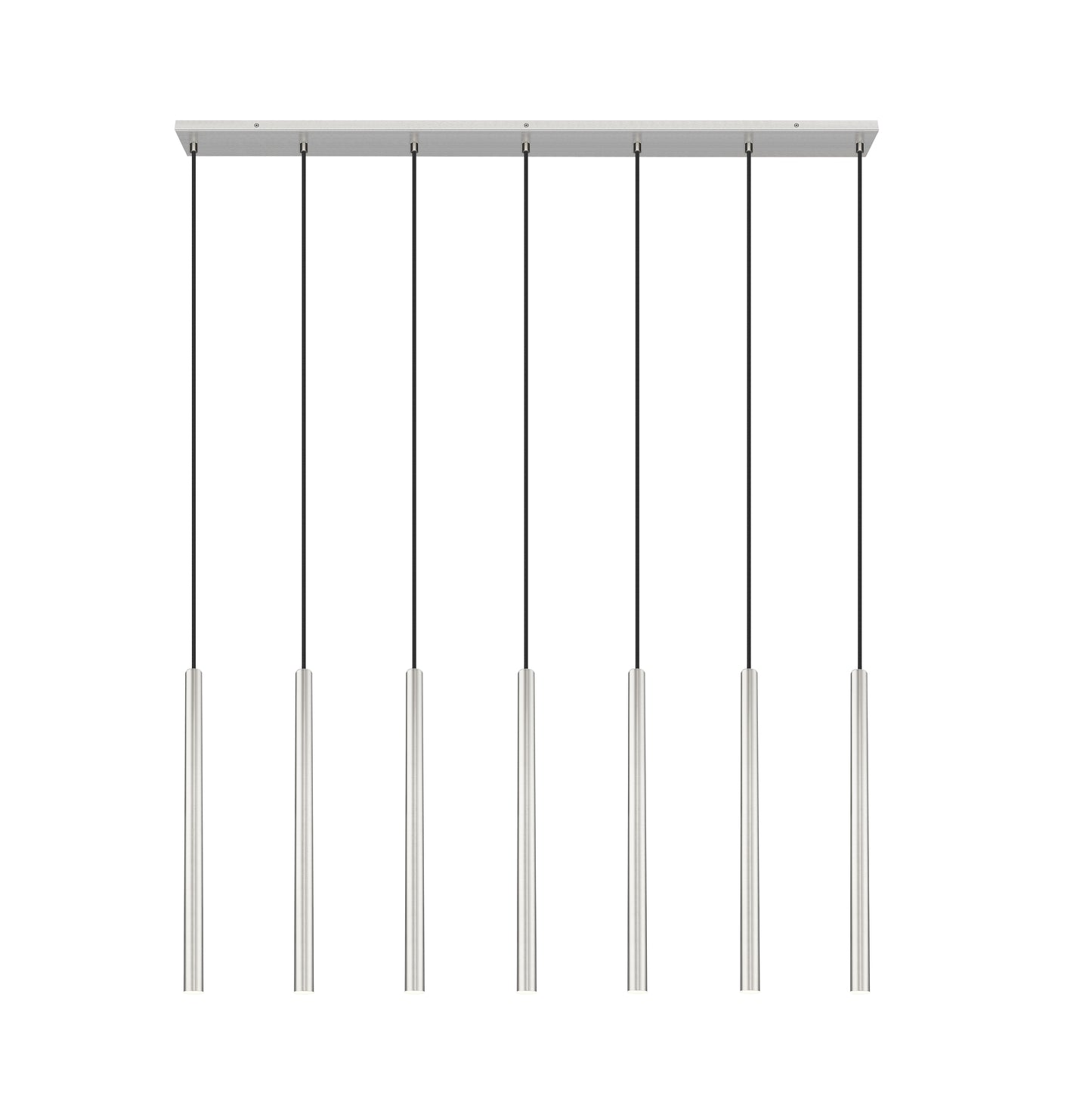 Forest LED 7 Light Linear Chandelier Brushed Nickel