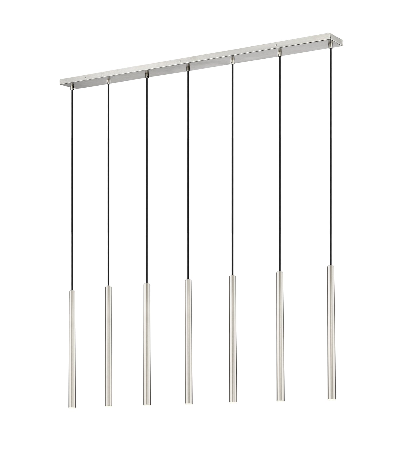 Forest LED 7 Light Linear Chandelier Brushed Nickel