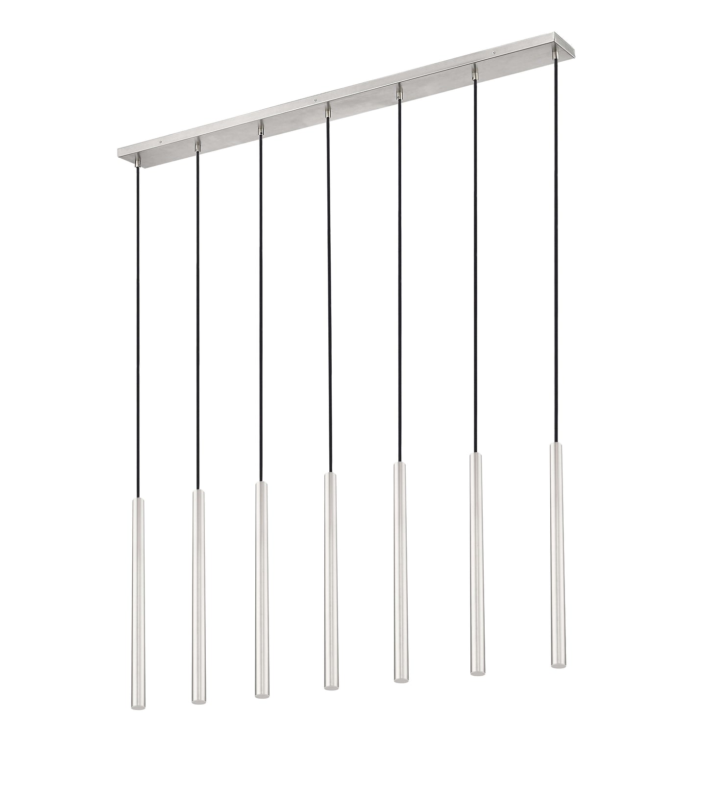 Forest LED 7 Light Linear Chandelier Brushed Nickel