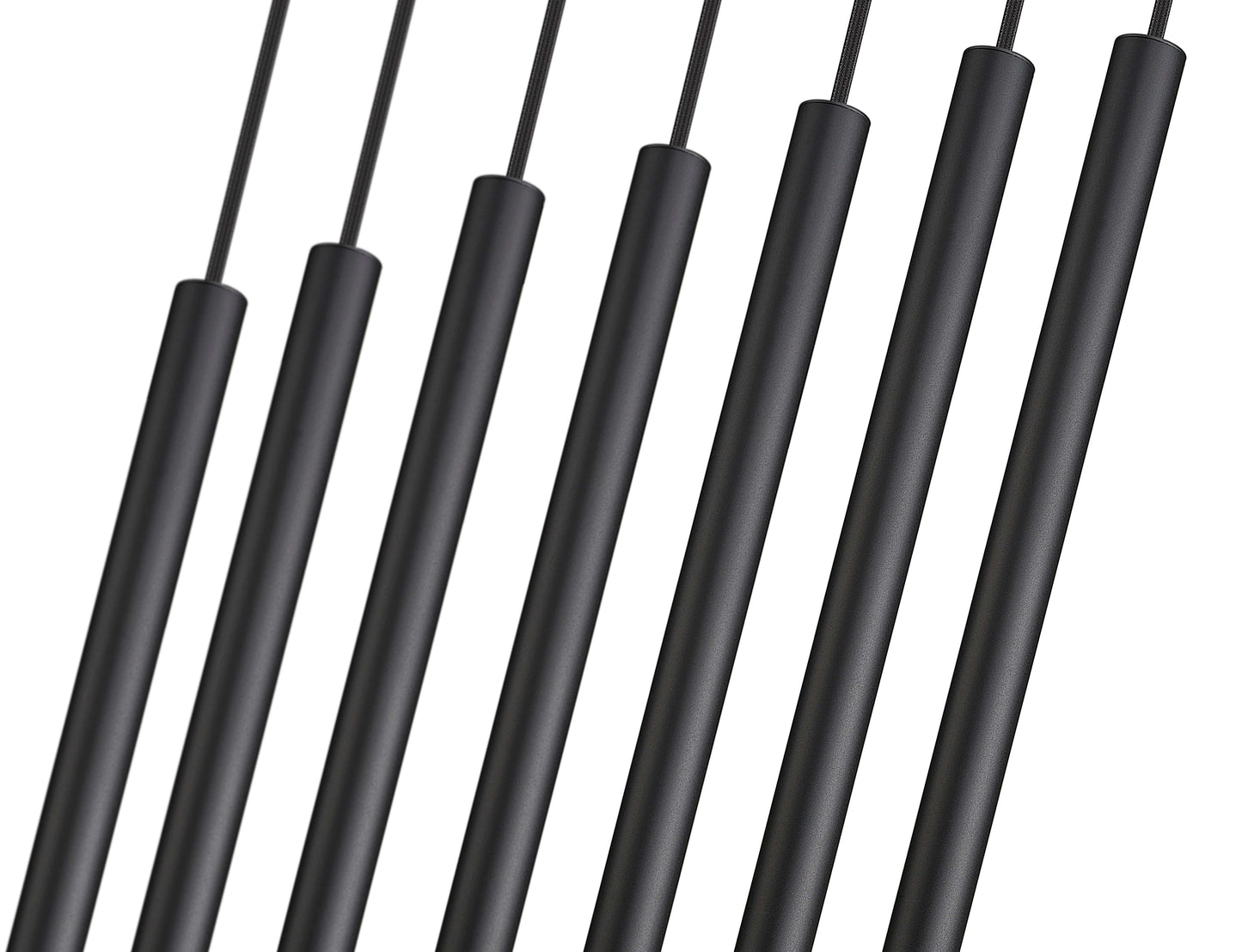 Forest LED 7 Light Linear Chandelier Matte Black