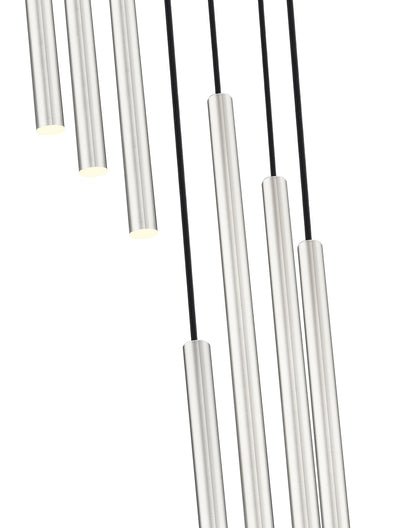 Forest LED 7 Light Chandelier Brushed Nickel