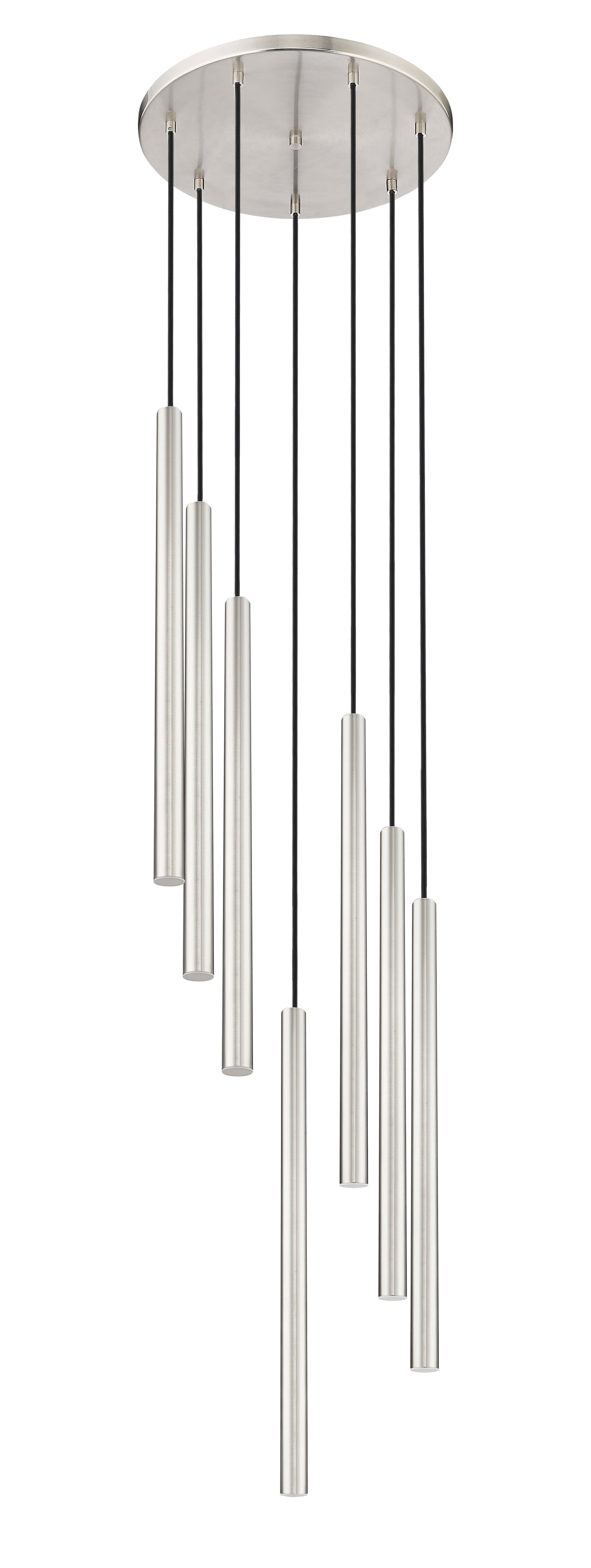 Forest LED 7 Light Chandelier Brushed Nickel