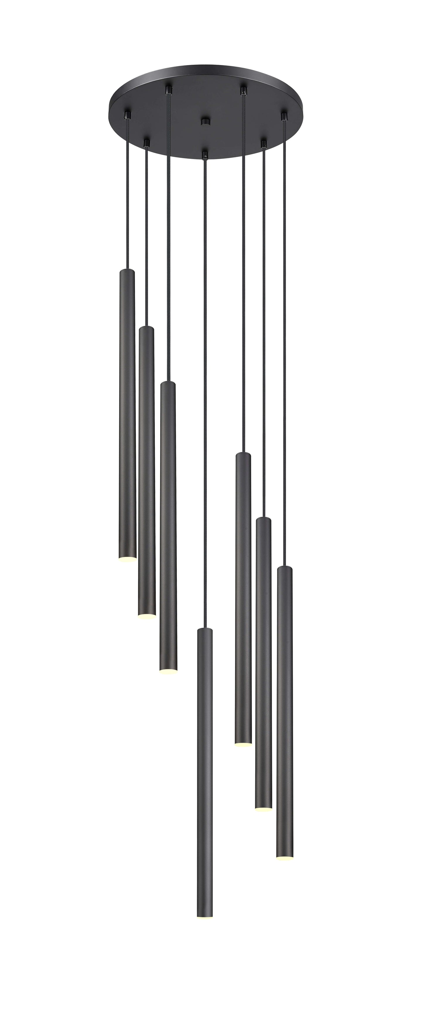 Forest LED 7 Light Chandelier Matte Black