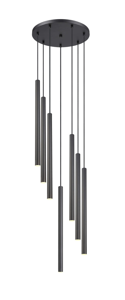 Forest LED 7 Light Chandelier Matte Black