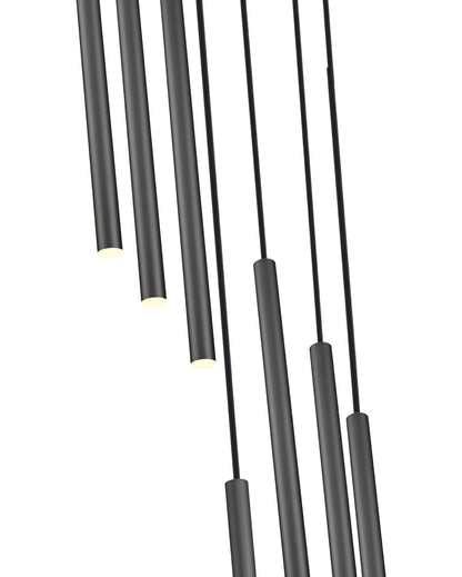 Forest LED 7 Light Chandelier Matte Black