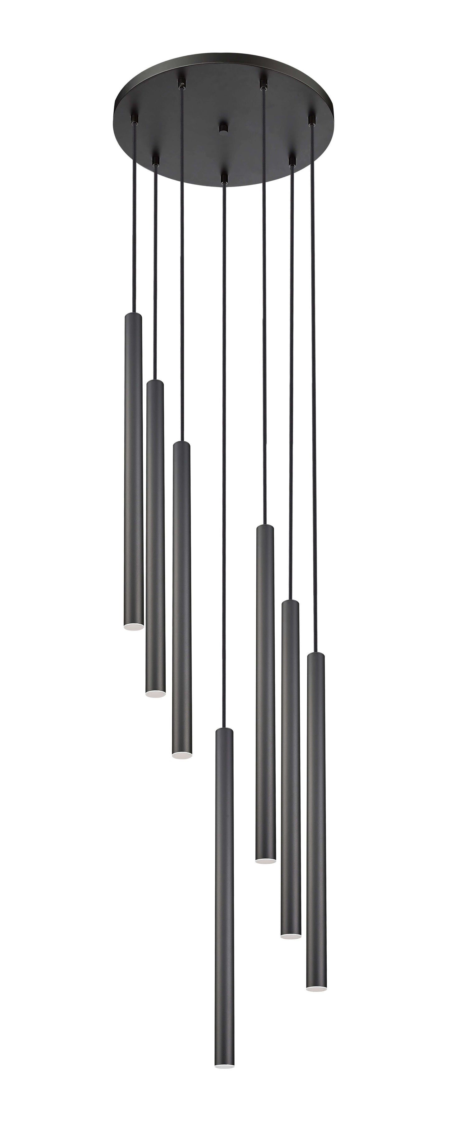 Forest LED 7 Light Chandelier Matte Black
