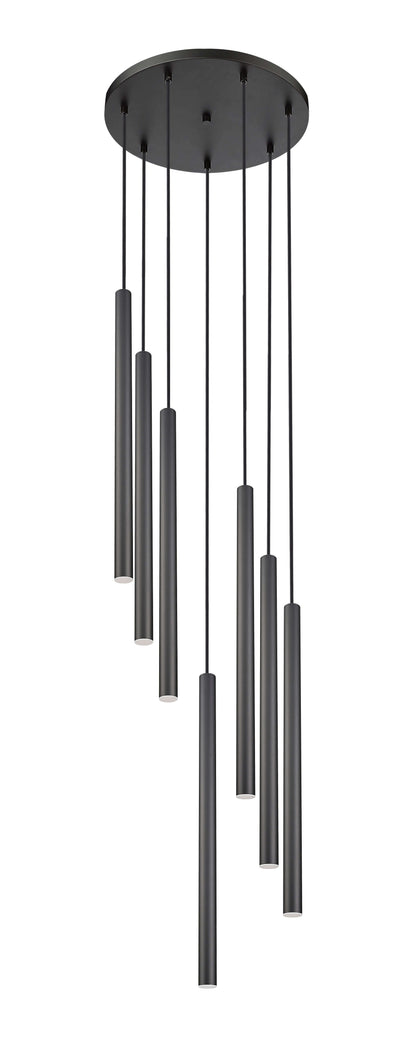 Forest LED 7 Light Chandelier Matte Black