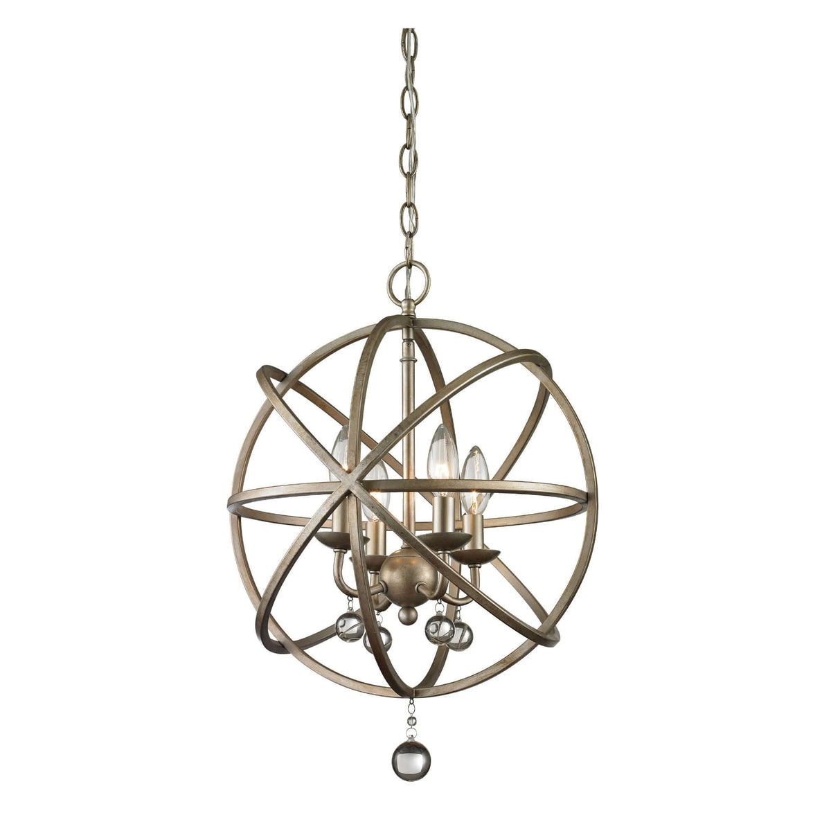 Acadia 4 Light Chandelier Antique Silver