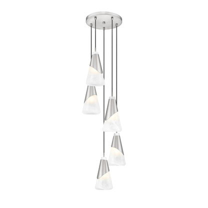 Aimie 5 Light Chandelier Brushed Nickel