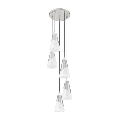 Aimie 5 Light Chandelier Brushed Nickel