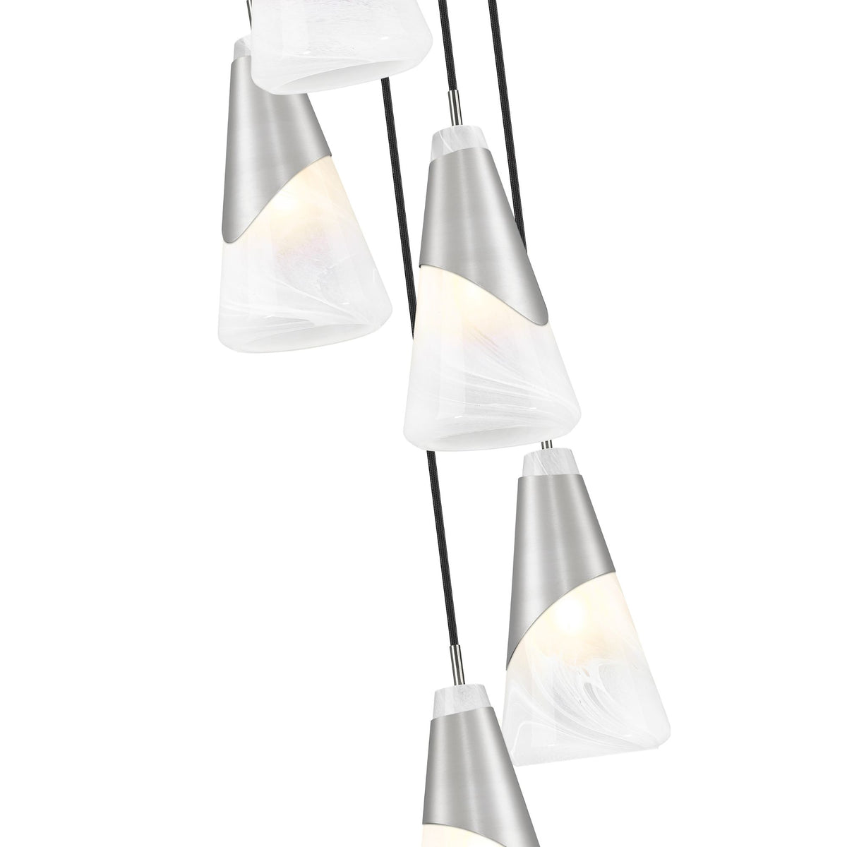 Aimie 5 Light Chandelier Brushed Nickel