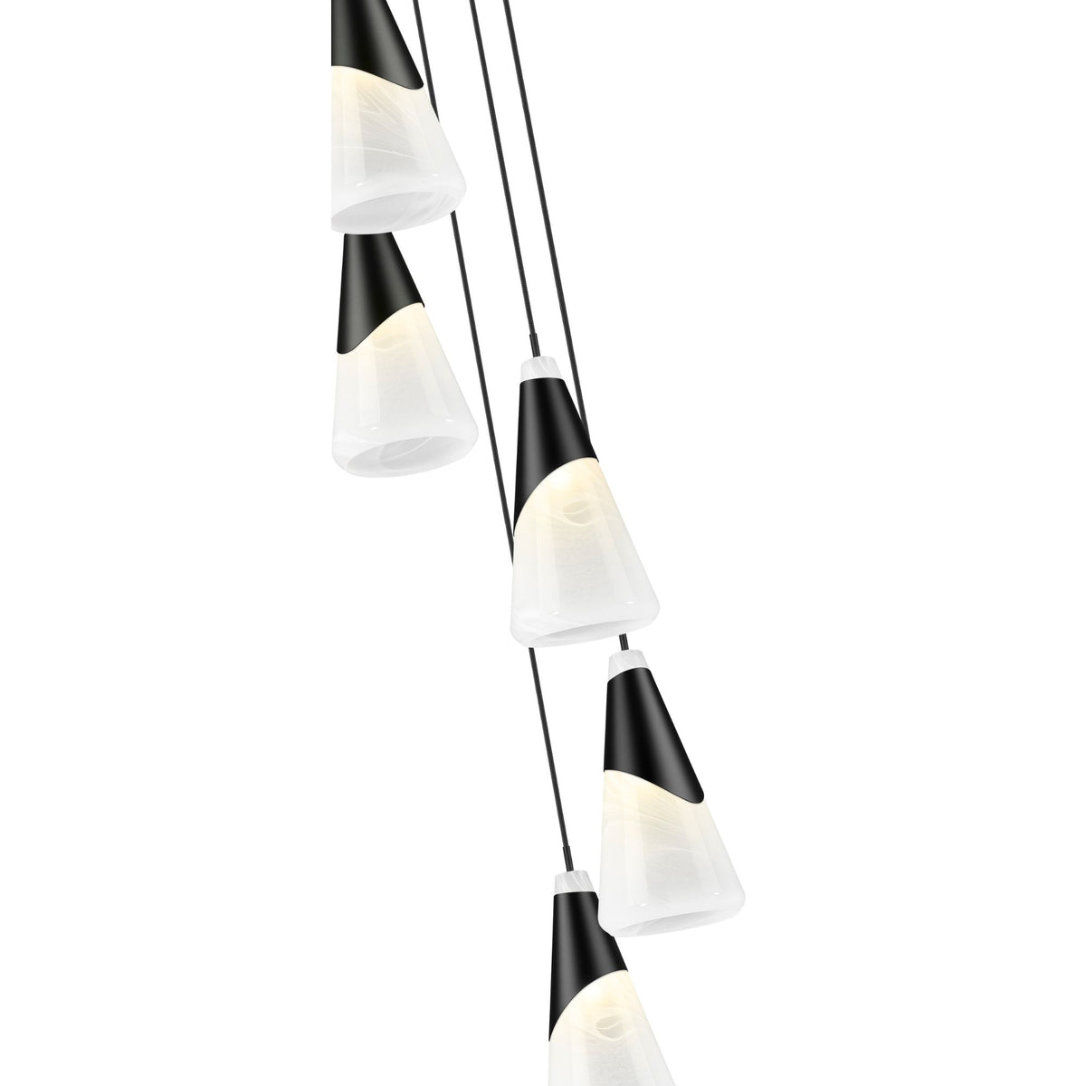 Aimie 5 Light Chandelier Matte Black