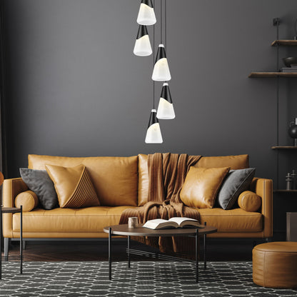 Aimie 5 Light Chandelier Matte Black