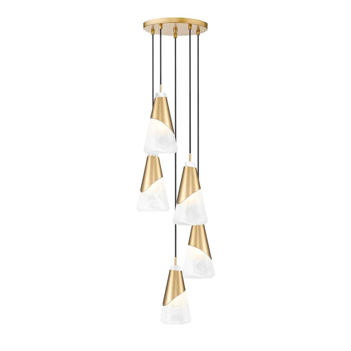 Aimie 5 Light Chandelier Modern Gold
