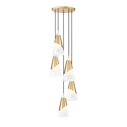 Aimie 5 Light Chandelier Modern Gold