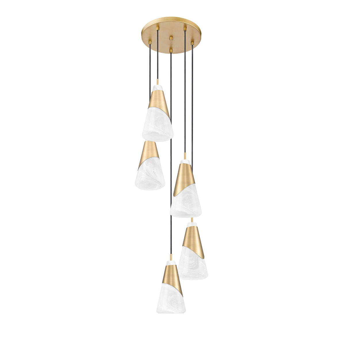 Aimie 5 Light Chandelier Modern Gold