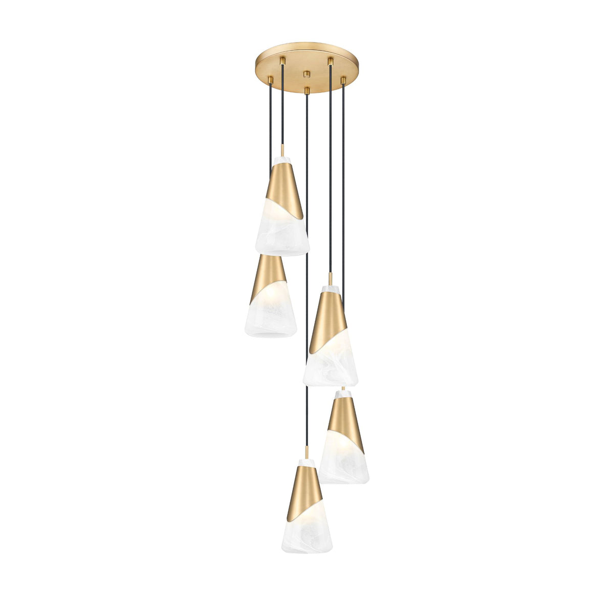 Aimie 5 Light Chandelier Modern Gold