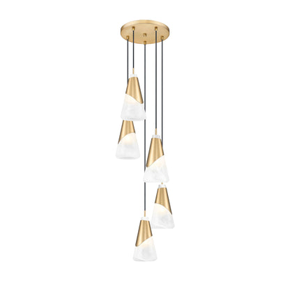 Aimie 5 Light Chandelier Modern Gold