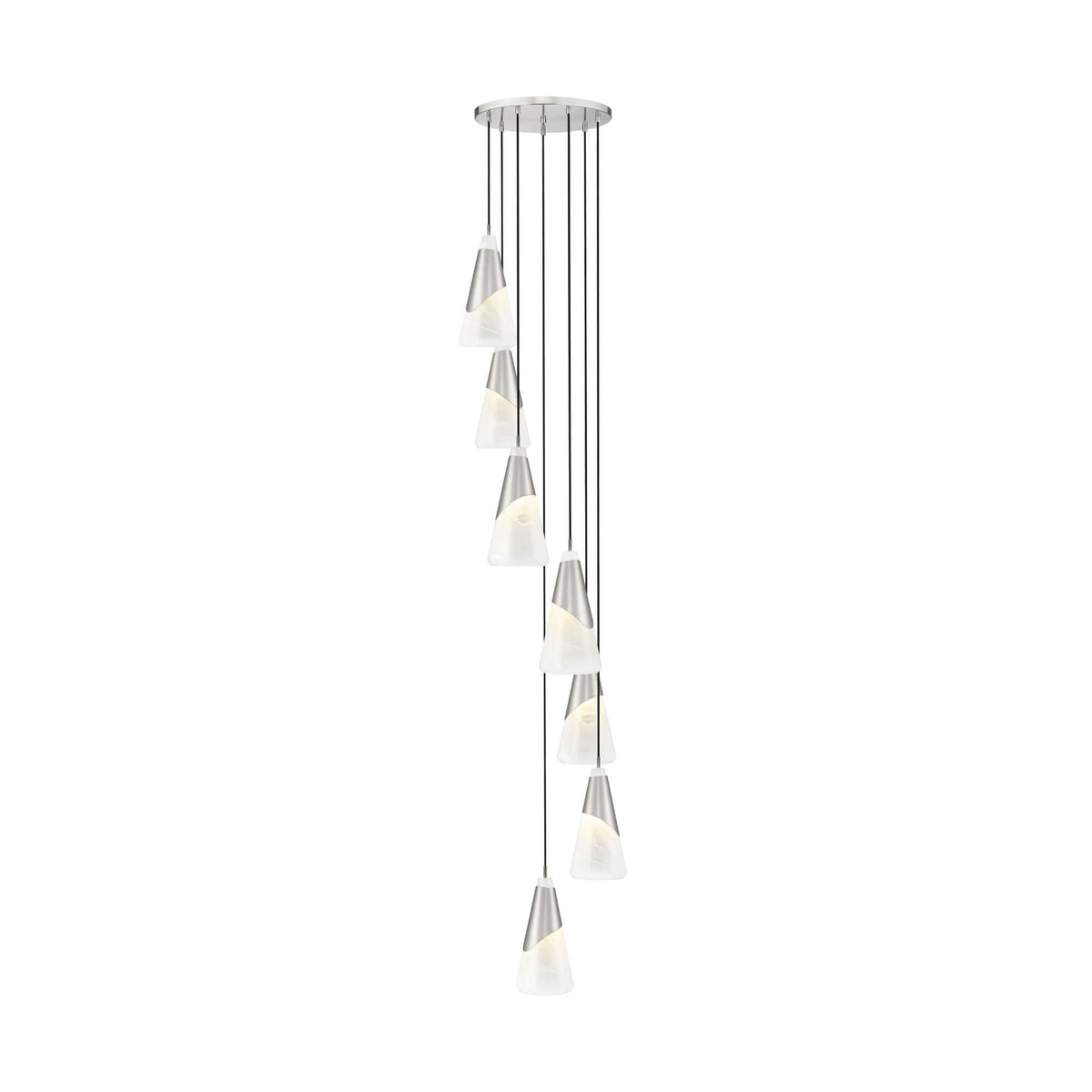Aimie 7 Light Chandelier Brushed Nickel