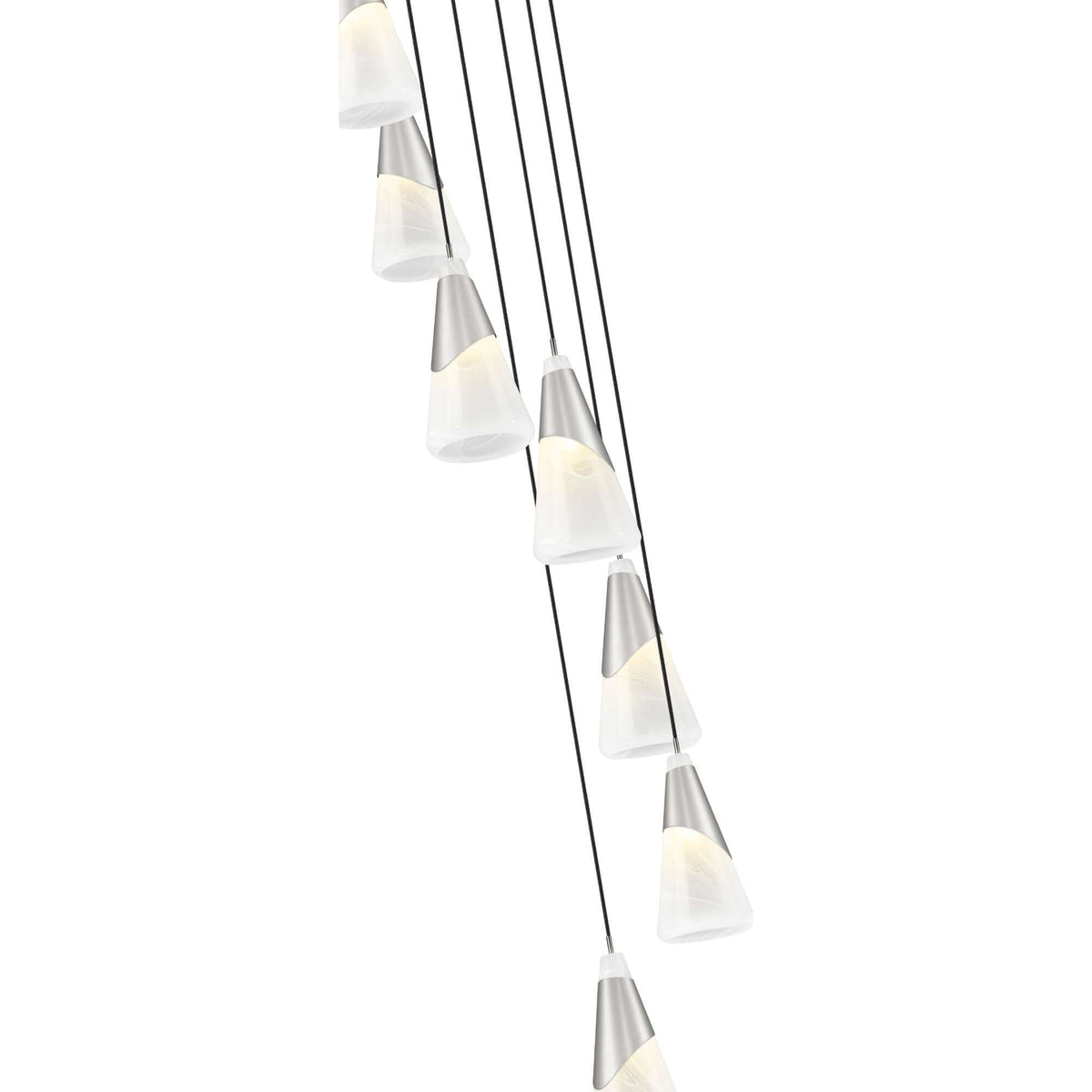 Aimie 7 Light Chandelier Brushed Nickel