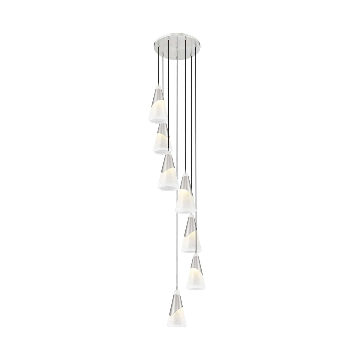Aimie 7 Light Chandelier Brushed Nickel