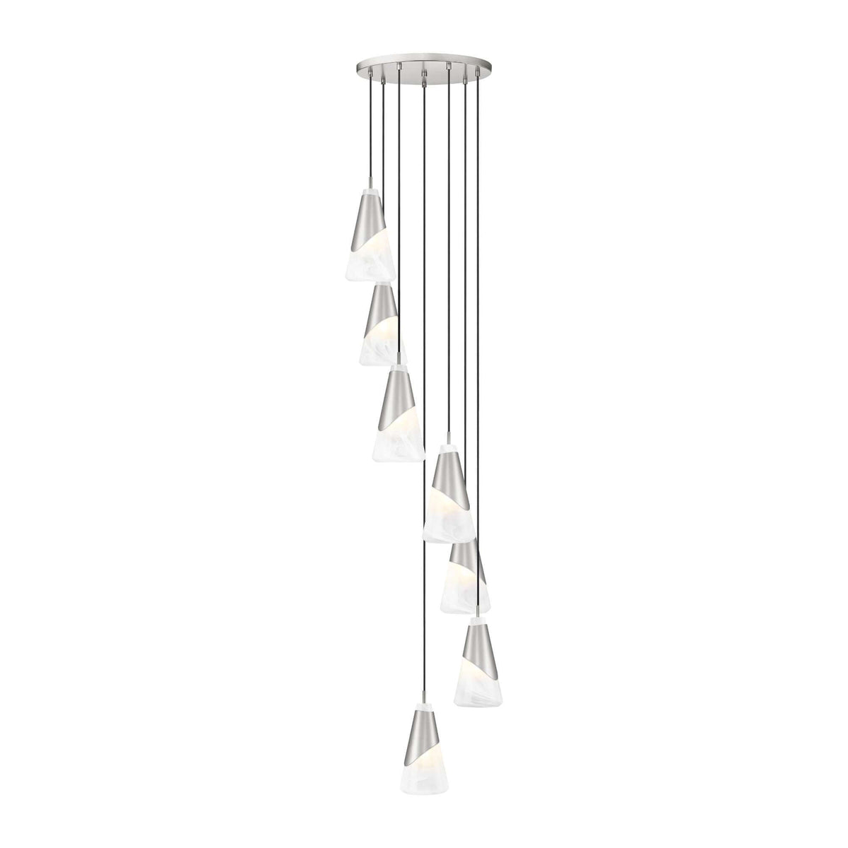 Aimie 7 Light Chandelier Brushed Nickel