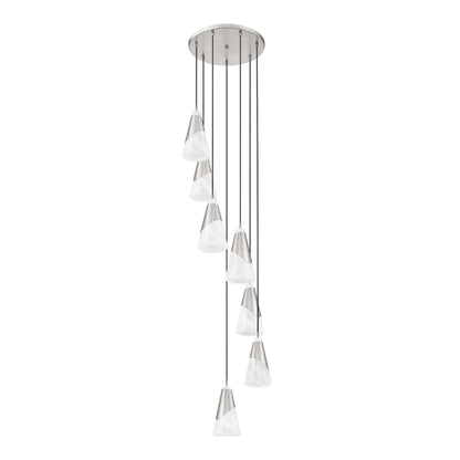 Aimie 7 Light Chandelier Brushed Nickel