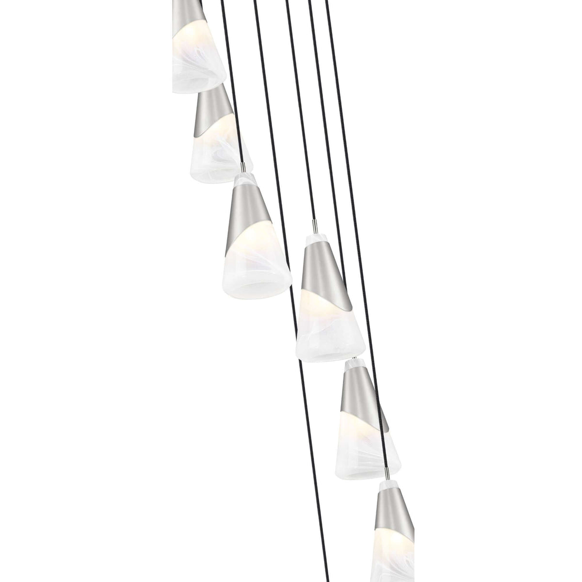 Aimie 7 Light Chandelier Brushed Nickel