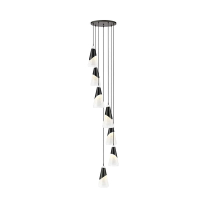 Aimie 7 Light Chandelier Matte Black