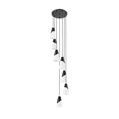 Aimie 7 Light Chandelier Matte Black