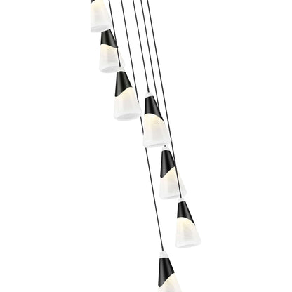 Aimie 7 Light Chandelier Matte Black