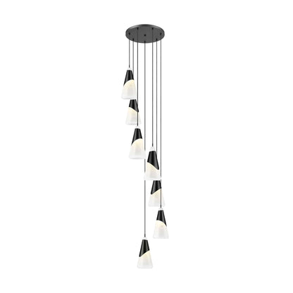 Aimie 7 Light Chandelier Matte Black