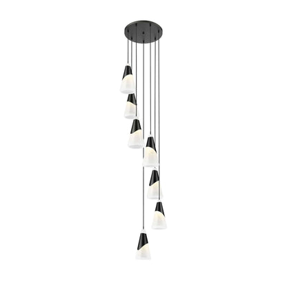 Aimie 7 Light Chandelier Matte Black